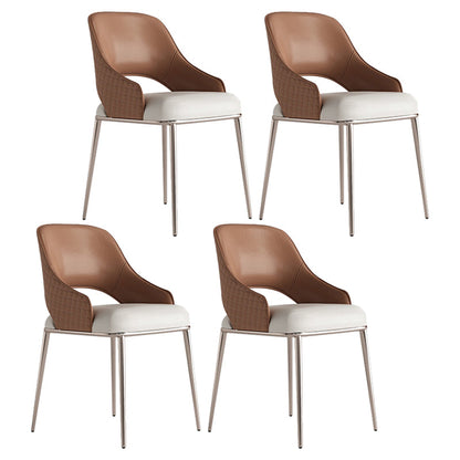 Luxury Sintered Stone Dining Set Rectangle 1/4/5/7/9 Pieces Dining Room Table Set 4 White Chairs Clearhalo 'Dining Room Sets' 'Dining Tables & Seating' 'dining_room_set' 'furn' 'furn_dining_room_set' 'Furniture' 'furniture_dining_room_set' 'Kitchen & Dining Furniture' 5085726