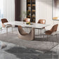 Luxury Sintered Stone Dining Set Rectangle 1/4/5/7/9 Pieces Dining Room Table Set Clearhalo 'Dining Room Sets' 'Dining Tables & Seating' 'dining_room_set' 'furn' 'furn_dining_room_set' 'Furniture' 'furniture_dining_room_set' 'Kitchen & Dining Furniture' 5085735