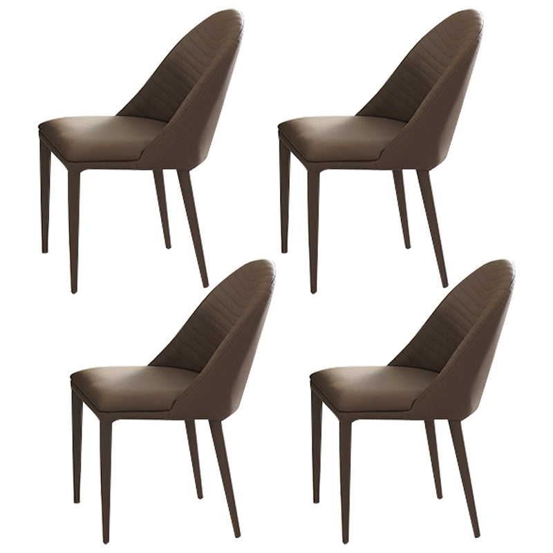 Modern Rectangle Sintered Stone Dining Table Set 1/3/4/5/7 Pieces Dining Set for Home Use 4 Brown Chairs Clearhalo 'Dining Room Sets' 'Dining Tables & Seating' 'dining_room_set' 'furn' 'furn_dining_room_set' 'Furniture' 'furniture_dining_room_set' 'Kitchen & Dining Furniture' 5085756