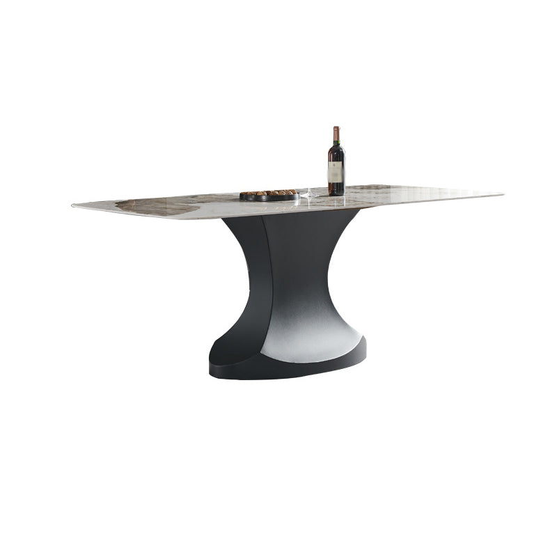 Modern Rectangle Sintered Stone Dining Table Set 1/3/4/5/7 Pieces Dining Set for Home Use White 70.9"L x 35.4"W Clearhalo 'Dining Room Sets' 'Dining Tables & Seating' 'dining_room_set' 'furn' 'furn_dining_room_set' 'Furniture' 'furniture_dining_room_set' 'Kitchen & Dining Furniture' 5085760