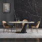Glam Style Sintered Stone Dining Set 1/4/5/7 Pieces Dining Set 4 Pieces: Table, 3 Chairs Clearhalo 'Dining Room Sets' 'Dining Tables & Seating' 'dining_room_set' 'furn' 'furn_dining_room_set' 'Furniture' 'furniture_dining_room_set' 'Kitchen & Dining Furniture' 5085770