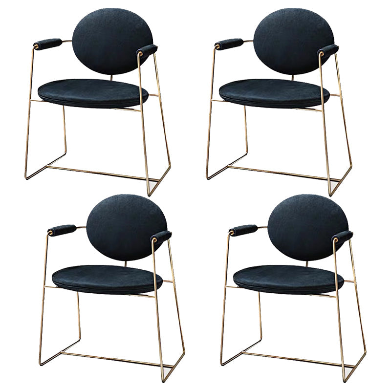 Glam Style Sintered Stone Dining Set 1/3/4/5/6 Pieces Dining Set for Dining Areas 4 Blue Chairs Clearhalo 'Dining Room Sets' 'Dining Tables & Seating' 'dining_room_set' 'furn' 'furn_dining_room_set' 'Furniture' 'furniture_dining_room_set' 'Kitchen & Dining Furniture' 5085802