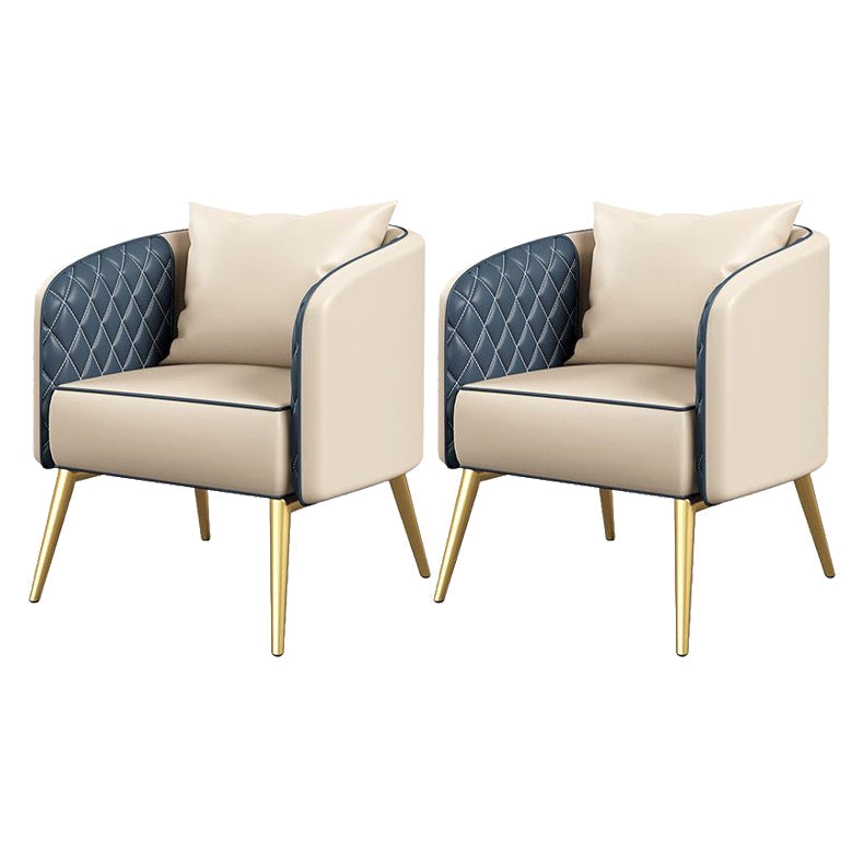 Glam Round Sintered Stone Dining Table Set 1/2/5 Pieces Dining Set for Home Use 2 Khaki Chairs Clearhalo 'Dining Room Sets' 'Dining Tables & Seating' 'dining_room_set' 'furn' 'furn_dining_room_set' 'Furniture' 'furniture_dining_room_set' 'Kitchen & Dining Furniture' 5085814