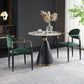 Glam Round Sintered Stone Dining Table Set 1/2/3/4 Pieces Dining Set for Home Use 3 Pieces: Table, 2 Chairs Clearhalo 'Dining Room Sets' 'Dining Tables & Seating' 'dining_room_set' 'furn' 'furn_dining_room_set' 'Furniture' 'furniture_dining_room_set' 'Kitchen & Dining Furniture' 5085826