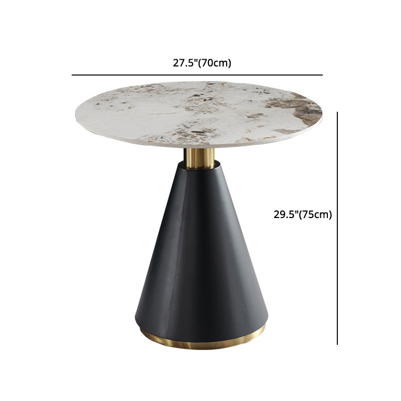 Glam Round Sintered Stone Dining Table Set 1/2/3/4 Pieces Dining Set for Home Use Clearhalo 'Dining Room Sets' 'Dining Tables & Seating' 'dining_room_set' 'furn' 'furn_dining_room_set' 'Furniture' 'furniture_dining_room_set' 'Kitchen & Dining Furniture' 5085837