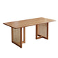 Modern Dining Table Solid Wood Top Dining Table with Double Rattan Base for Living Room Clearhalo 'Dining Tables & Seating' 'Dining Tables' 'dining_table' 'furn' 'furn_dining_table' 'Furniture' 'furniture_dining_table' 'Kitchen & Dining Furniture' 5085866