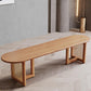 Modern Dining Table Solid Wood Top Dining Table with Double Rattan Base for Living Room Clearhalo 'Dining Tables & Seating' 'Dining Tables' 'dining_table' 'furn' 'furn_dining_table' 'Furniture' 'furniture_dining_table' 'Kitchen & Dining Furniture' 5085871