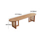Modern Dining Table Solid Wood Top Dining Table with Double Rattan Base for Living Room Clearhalo 'Dining Tables & Seating' 'Dining Tables' 'dining_table' 'furn' 'furn_dining_table' 'Furniture' 'furniture_dining_table' 'Kitchen & Dining Furniture' 5085874