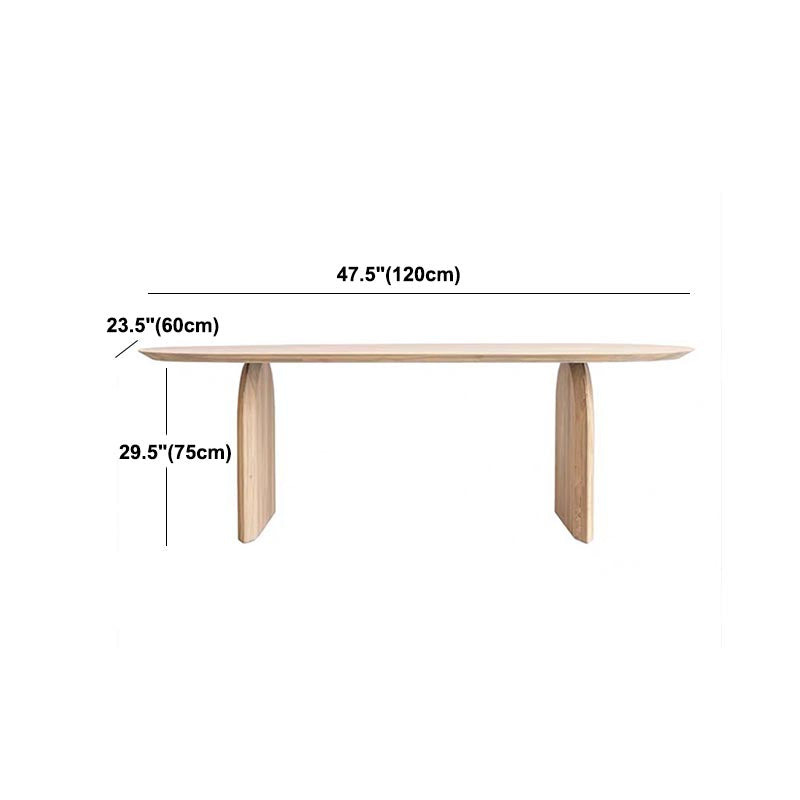 Modern Solid Wood Top Oval Dinette Table Wood Base Dining Table for Living Room Clearhalo 'Dining Tables & Seating' 'Dining Tables' 'dining_table' 'furn' 'furn_dining_table' 'Furniture' 'furniture_dining_table' 'Kitchen & Dining Furniture' 5085891