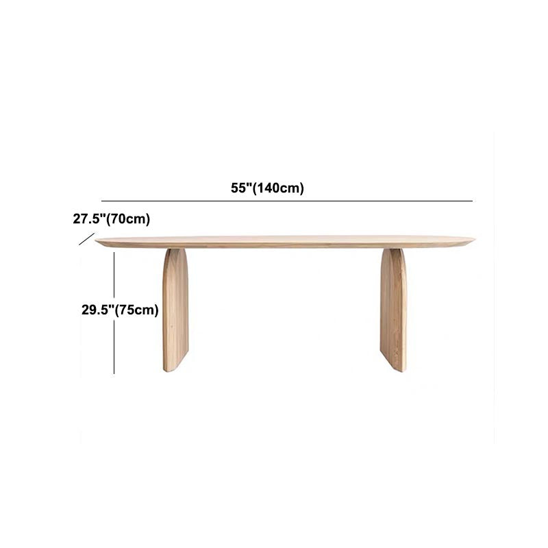 Modern Solid Wood Top Oval Dinette Table Wood Base Dining Table for Living Room Clearhalo 'Dining Tables & Seating' 'Dining Tables' 'dining_table' 'furn' 'furn_dining_table' 'Furniture' 'furniture_dining_table' 'Kitchen & Dining Furniture' 5085892
