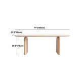 Modern Solid Wood Top Oval Dinette Table Wood Base Dining Table for Living Room Clearhalo 'Dining Tables & Seating' 'Dining Tables' 'dining_table' 'furn' 'furn_dining_table' 'Furniture' 'furniture_dining_table' 'Kitchen & Dining Furniture' 5085894