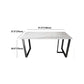 Modern White Stone Top Dinette Table Black Base Dining Table for Living Room Clearhalo 'Dining Tables & Seating' 'Dining Tables' 'dining_table' 'furn' 'furn_dining_table' 'Furniture' 'furniture_dining_table' 'Kitchen & Dining Furniture' 5085927