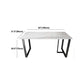 Modern White Stone Top Dinette Table Black Base Dining Table for Living Room Clearhalo 'Dining Tables & Seating' 'Dining Tables' 'dining_table' 'furn' 'furn_dining_table' 'Furniture' 'furniture_dining_table' 'Kitchen & Dining Furniture' 5085931