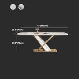 Traditional Luxury Stone Dining Table Gold Pedestal Casual Dining Table Clearhalo 'Dining Tables & Seating' 'Dining Tables' 'dining_table' 'furn' 'furn_dining_table' 'Furniture' 'furniture_dining_table' 'Kitchen & Dining Furniture' 5085948