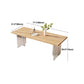 Modern Solid Wood Dinette Table Acrylic Base Dining Table for Living Room Clearhalo 'Dining Tables & Seating' 'Dining Tables' 'dining_table' 'furn' 'furn_dining_table' 'Furniture' 'furniture_dining_table' 'Kitchen & Dining Furniture' 5085969