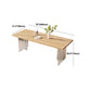 Modern Solid Wood Dinette Table Acrylic Base Dining Table for Living Room Clearhalo 'Dining Tables & Seating' 'Dining Tables' 'dining_table' 'furn' 'furn_dining_table' 'Furniture' 'furniture_dining_table' 'Kitchen & Dining Furniture' 5085970