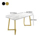 Modern Rectangle Dining Site Table Steel Double Pedestal Table with Stone Top Clearhalo 'Dining Tables & Seating' 'Dining Tables' 'dining_table' 'furn' 'furn_dining_table' 'Furniture' 'furniture_dining_table' 'Kitchen & Dining Furniture' 5085986