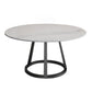 Round Marble Top Dining Table in White Traditional Luxury Dining Table Black 31.5"L x 31.5"W x 29.5"H Without Chairs Clearhalo 'Dining Tables & Seating' 'Dining Tables' 'dining_table' 'furn' 'furn_dining_table' 'Furniture' 'furniture_dining_table' 'Kitchen & Dining Furniture' 5086001