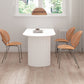 Contemporary White Stone Top Dinette Table White Base Dining Table for Living Room White 59.1"L x 27.6"W x 29.5"H Without Chairs Clearhalo 'Dining Tables & Seating' 'Dining Tables' 'dining_table' 'furn' 'furn_dining_table' 'Furniture' 'furniture_dining_table' 'Kitchen & Dining Furniture' 5086025