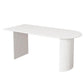 Contemporary White Stone Top Dinette Table White Base Dining Table for Living Room White Without Chairs Clearhalo 'Dining Tables & Seating' 'Dining Tables' 'dining_table' 'furn' 'furn_dining_table' 'Furniture' 'furniture_dining_table' 'Kitchen & Dining Furniture' 5086031