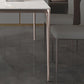 White and Purple Dining Table Modern Stone and Metal Dining Room Table Clearhalo 'Dining Tables & Seating' 'Dining Tables' 'dining_table' 'Furniture' 'furniture_dining_table' 'Kitchen & Dining Furniture' 5086059