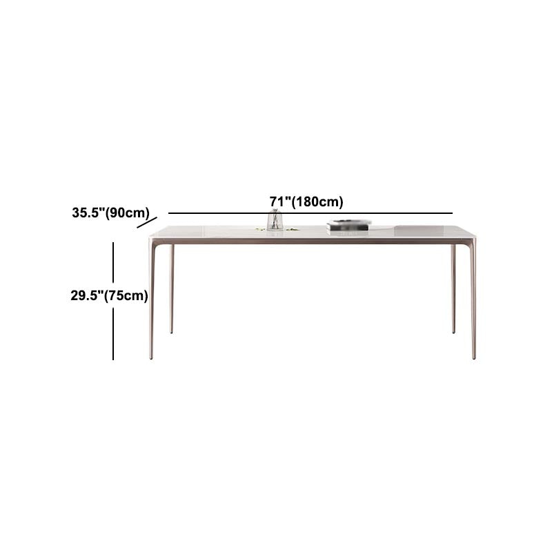 White and Purple Dining Table Modern Stone and Metal Dining Room Table Clearhalo 'Dining Tables & Seating' 'Dining Tables' 'dining_table' 'Furniture' 'furniture_dining_table' 'Kitchen & Dining Furniture' 5086067