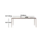 White and Purple Dining Table Modern Stone and Metal Dining Room Table Clearhalo 'Dining Tables & Seating' 'Dining Tables' 'dining_table' 'Furniture' 'furniture_dining_table' 'Kitchen & Dining Furniture' 5086069