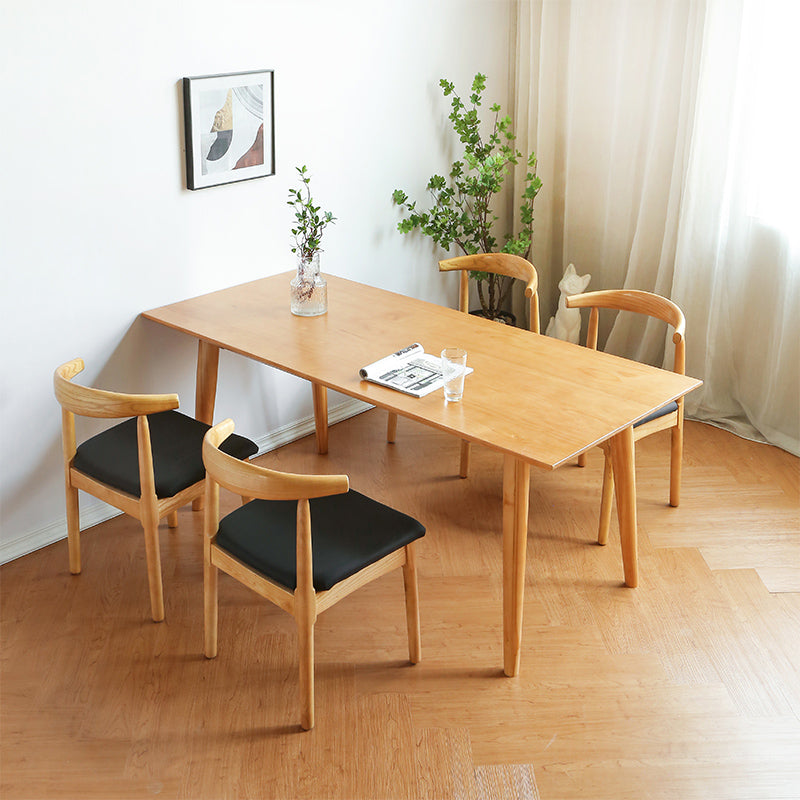 Solid Wood Dining Table Modern Brown Dining Table with 4 Legs 47.2"L x 23.6"W x 29.5"H Without Chairs Clearhalo 'Dining Tables & Seating' 'Dining Tables' 'dining_table' 'furn' 'furn_dining_table' 'Furniture' 'furniture_dining_table' 'Kitchen & Dining Furniture' 5086075