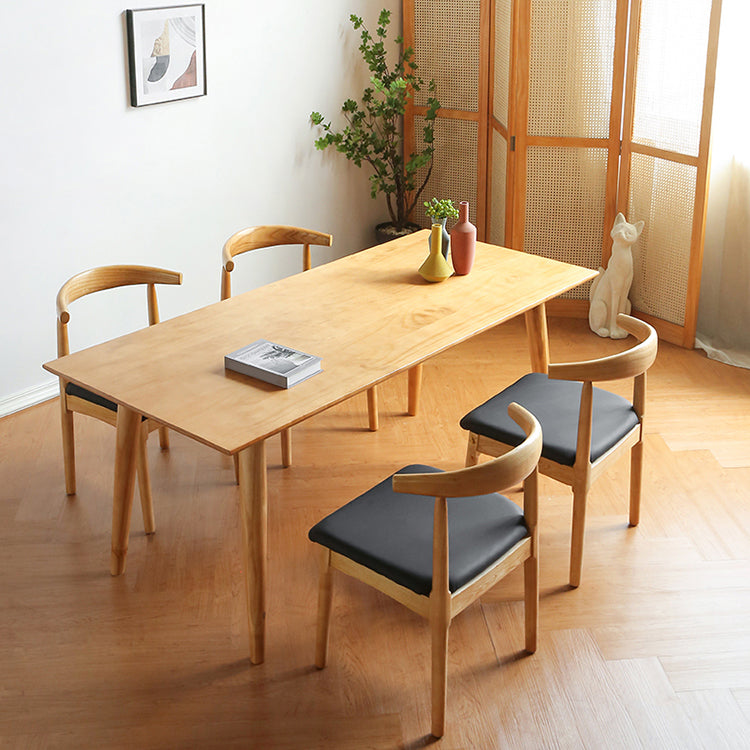 Solid Wood Dining Table Modern Brown Dining Table with 4 Legs Clearhalo 'Dining Tables & Seating' 'Dining Tables' 'dining_table' 'furn' 'furn_dining_table' 'Furniture' 'furniture_dining_table' 'Kitchen & Dining Furniture' 5086085