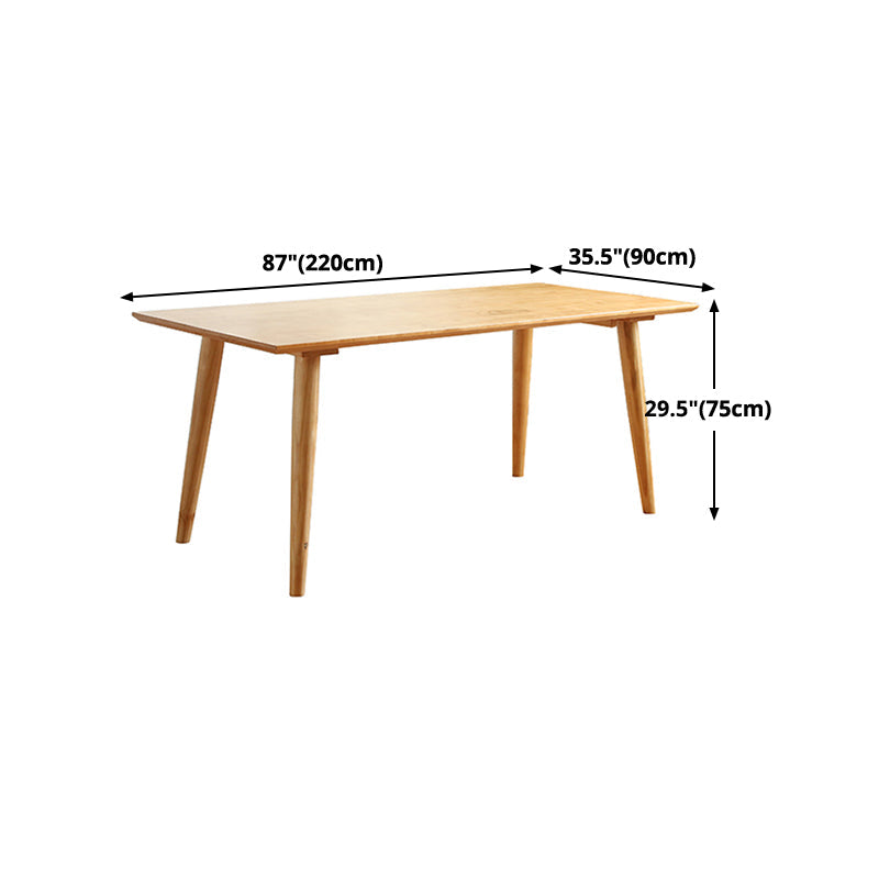 Solid Wood Dining Table Modern Brown Dining Table with 4 Legs Clearhalo 'Dining Tables & Seating' 'Dining Tables' 'dining_table' 'furn' 'furn_dining_table' 'Furniture' 'furniture_dining_table' 'Kitchen & Dining Furniture' 5086090