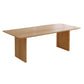 Modern Pine Wood Indoor Table for Restaurant Rectangle Dining Table with Double Pedestal 86.6"L x 35.4"W x 29.5"H Without Chairs Clearhalo 'Dining Tables & Seating' 'Dining Tables' 'dining_table' 'furn' 'furn_dining_table' 'Furniture' 'furniture_dining_table' 'Kitchen & Dining Furniture' 5086104