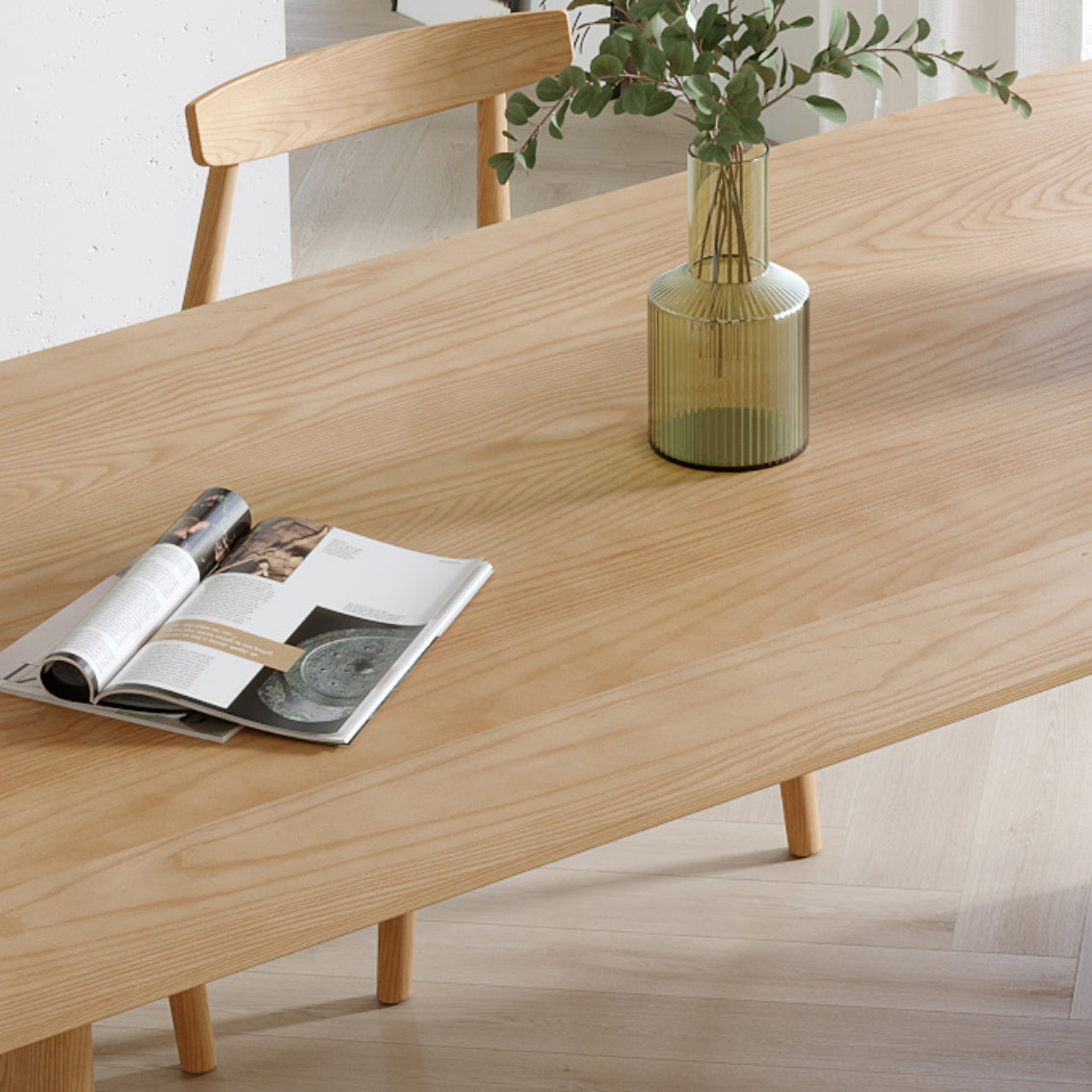 Modern Pine Wood Indoor Table for Restaurant Rectangle Dining Table with Double Pedestal Clearhalo 'Dining Tables & Seating' 'Dining Tables' 'dining_table' 'furn' 'furn_dining_table' 'Furniture' 'furniture_dining_table' 'Kitchen & Dining Furniture' 5086108