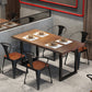 Solid Wood Brown Dining Table Industrial Sled Base Dining Table 63"L x 27.6"W x 29.5"H Without Chairs Clearhalo 'Dining Tables & Seating' 'Dining Tables' 'dining_table' 'furn' 'furn_dining_table' 'Furniture' 'furniture_dining_table' 'Kitchen & Dining Furniture' 5086117