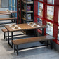 Solid Wood Brown Dining Table Industrial Sled Base Dining Table Clearhalo 'Dining Tables & Seating' 'Dining Tables' 'dining_table' 'furn' 'furn_dining_table' 'Furniture' 'furniture_dining_table' 'Kitchen & Dining Furniture' 5086126