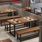 Solid Wood Brown Dining Table Industrial Sled Base Dining Table Clearhalo 'Dining Tables & Seating' 'Dining Tables' 'dining_table' 'furn' 'furn_dining_table' 'Furniture' 'furniture_dining_table' 'Kitchen & Dining Furniture' 5086127