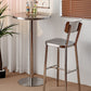 Metal Industrial Round Dining Table Steel Top Table with Pedestal Base 23.6"L x 23.6"W x 43.3"H Without Chairs Clearhalo 'Dining Tables & Seating' 'Dining Tables' 'dining_table' 'furn' 'furn_dining_table' 'Furniture' 'furniture_dining_table' 'Kitchen & Dining Furniture' 5086137