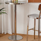Metal Industrial Round Dining Table Steel Top Table with Pedestal Base Clearhalo 'Dining Tables & Seating' 'Dining Tables' 'dining_table' 'furn' 'furn_dining_table' 'Furniture' 'furniture_dining_table' 'Kitchen & Dining Furniture' 5086138