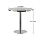 Metal Industrial Round Dining Table Steel Top Table with Pedestal Base Clearhalo 'Dining Tables & Seating' 'Dining Tables' 'dining_table' 'furn' 'furn_dining_table' 'Furniture' 'furniture_dining_table' 'Kitchen & Dining Furniture' 5086147