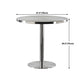 Metal Industrial Round Dining Table Steel Top Table with Pedestal Base Clearhalo 'Dining Tables & Seating' 'Dining Tables' 'dining_table' 'furn' 'furn_dining_table' 'Furniture' 'furniture_dining_table' 'Kitchen & Dining Furniture' 5086149