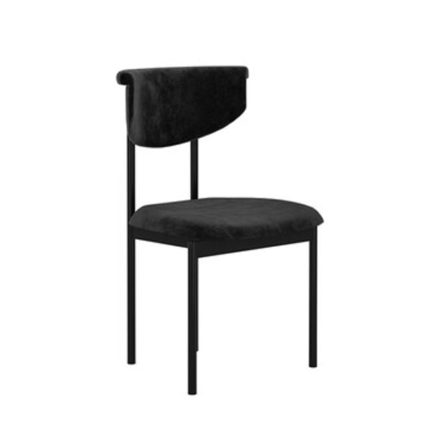 Dining Room Side Chairs Modern Velvet Kitchen Chair for Home Black 1 Piece Clearhalo 'Dining Chairs' 'Dining Tables & Seating' 'dining_chair' 'furn' 'furn_dining_chair' 'Furniture' 'furniture_dining_chair' 'Kitchen & Dining Furniture' 5086166