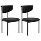 Dining Room Side Chairs Modern Velvet Kitchen Chair for Home Black 2 Piece Set Clearhalo 'Dining Chairs' 'Dining Tables & Seating' 'dining_chair' 'furn' 'furn_dining_chair' 'Furniture' 'furniture_dining_chair' 'Kitchen & Dining Furniture' 5086167