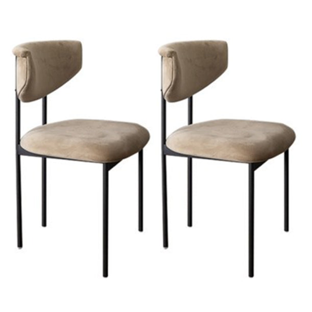 Dining Room Side Chairs Modern Velvet Kitchen Chair for Home Beige 2 Piece Set Clearhalo 'Dining Chairs' 'Dining Tables & Seating' 'dining_chair' 'furn' 'furn_dining_chair' 'Furniture' 'furniture_dining_chair' 'Kitchen & Dining Furniture' 5086174