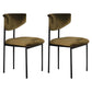 Dining Room Side Chairs Modern Velvet Kitchen Chair for Home Brown 2 Piece Set Clearhalo 'Dining Chairs' 'Dining Tables & Seating' 'dining_chair' 'furn' 'furn_dining_chair' 'Furniture' 'furniture_dining_chair' 'Kitchen & Dining Furniture' 5086179
