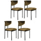 Dining Room Side Chairs Modern Velvet Kitchen Chair for Home Brown 4 Piece Set Clearhalo 'Dining Chairs' 'Dining Tables & Seating' 'dining_chair' 'furn' 'furn_dining_chair' 'Furniture' 'furniture_dining_chair' 'Kitchen & Dining Furniture' 5086180