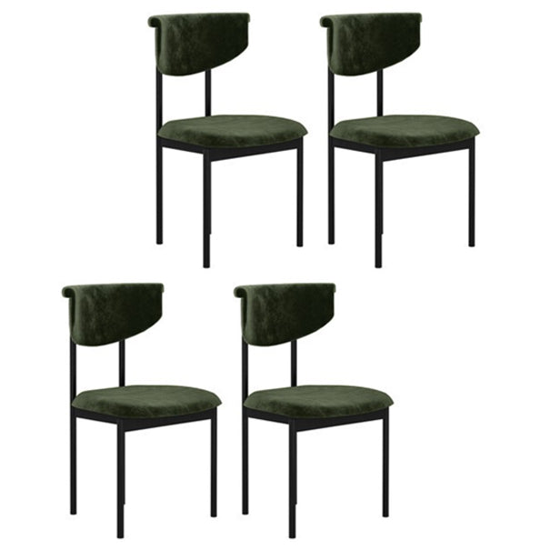 Dining Room Side Chairs Modern Velvet Kitchen Chair for Home Green 4 Piece Set Clearhalo 'Dining Chairs' 'Dining Tables & Seating' 'dining_chair' 'furn' 'furn_dining_chair' 'Furniture' 'furniture_dining_chair' 'Kitchen & Dining Furniture' 5086183