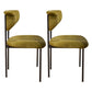 Dining Room Side Chairs Modern Velvet Kitchen Chair for Home Yellow-Green 2 Piece Set Clearhalo 'Dining Chairs' 'Dining Tables & Seating' 'dining_chair' 'furn' 'furn_dining_chair' 'Furniture' 'furniture_dining_chair' 'Kitchen & Dining Furniture' 5086185