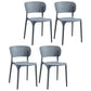 Glam Style Open Back Chair Plastic Stackable Dining Side Chair for Indoor Grey 4 Piece Set Clearhalo 'Dining Chairs' 'Dining Tables & Seating' 'dining_chair' 'furn' 'furn_dining_chair' 'Furniture' 'furniture_dining_chair' 'Kitchen & Dining Furniture' 5086190