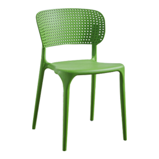 Glam Style Open Back Chair Plastic Stackable Dining Side Chair for Indoor Clearhalo 'Dining Chairs' 'Dining Tables & Seating' 'dining_chair' 'furn' 'furn_dining_chair' 'Furniture' 'furniture_dining_chair' 'Kitchen & Dining Furniture' 5086197