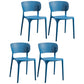 Glam Style Open Back Chair Plastic Stackable Dining Side Chair for Indoor Blue 4 Piece Set Clearhalo 'Dining Chairs' 'Dining Tables & Seating' 'dining_chair' 'furn' 'furn_dining_chair' 'Furniture' 'furniture_dining_chair' 'Kitchen & Dining Furniture' 5086200