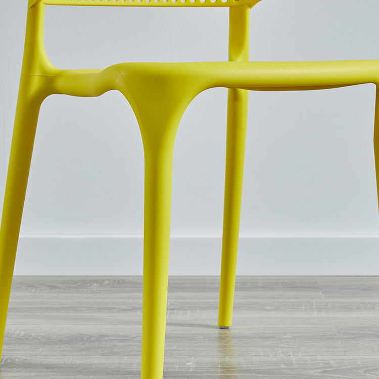Glam Style Open Back Chair Plastic Stackable Dining Side Chair for Indoor Clearhalo 'Dining Chairs' 'Dining Tables & Seating' 'dining_chair' 'furn' 'furn_dining_chair' 'Furniture' 'furniture_dining_chair' 'Kitchen & Dining Furniture' 5086201